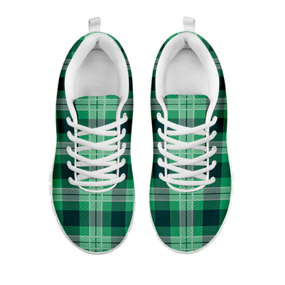 St. Patrick's Day Tartan Print White Sneakers