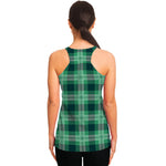 St. Patrick's Day Tartan Print Women's Racerback Tank Top
