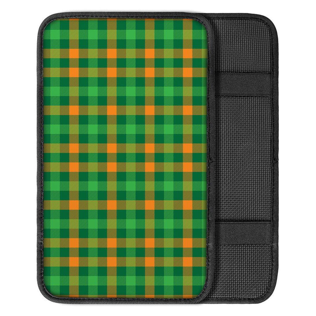 St. Patrick's Day Buffalo Check Print Car Center Console Cover