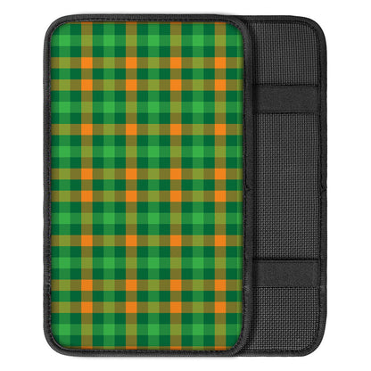 St. Patrick's Day Buffalo Check Print Car Center Console Cover