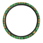 St. Patrick's Day Buffalo Check Print Car Steering Wheel Cover