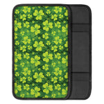 St. Patrick's Day Shamrock Pattern Print Car Center Console Cover