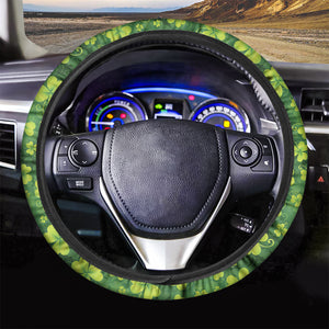 St. Patrick's Day Shamrock Pattern Print Car Steering Wheel Cover