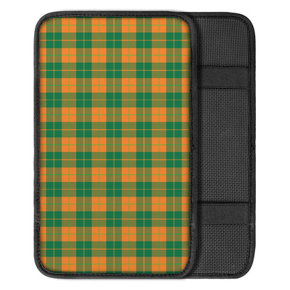 St. Patrick's Day Stewart Plaid Print Car Center Console Cover
