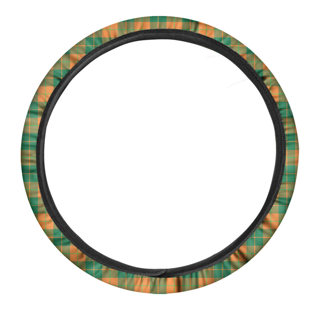 St. Patrick's Day Stewart Plaid Print Car Steering Wheel Cover