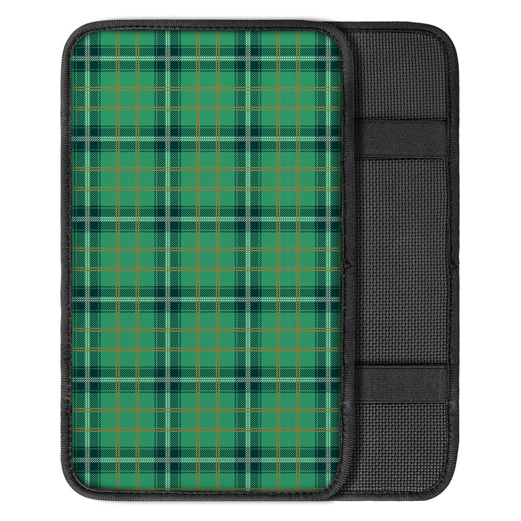 St. Patrick's Day Tartan Pattern Print Car Center Console Cover