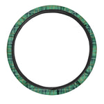 St. Patrick's Day Tartan Pattern Print Car Steering Wheel Cover