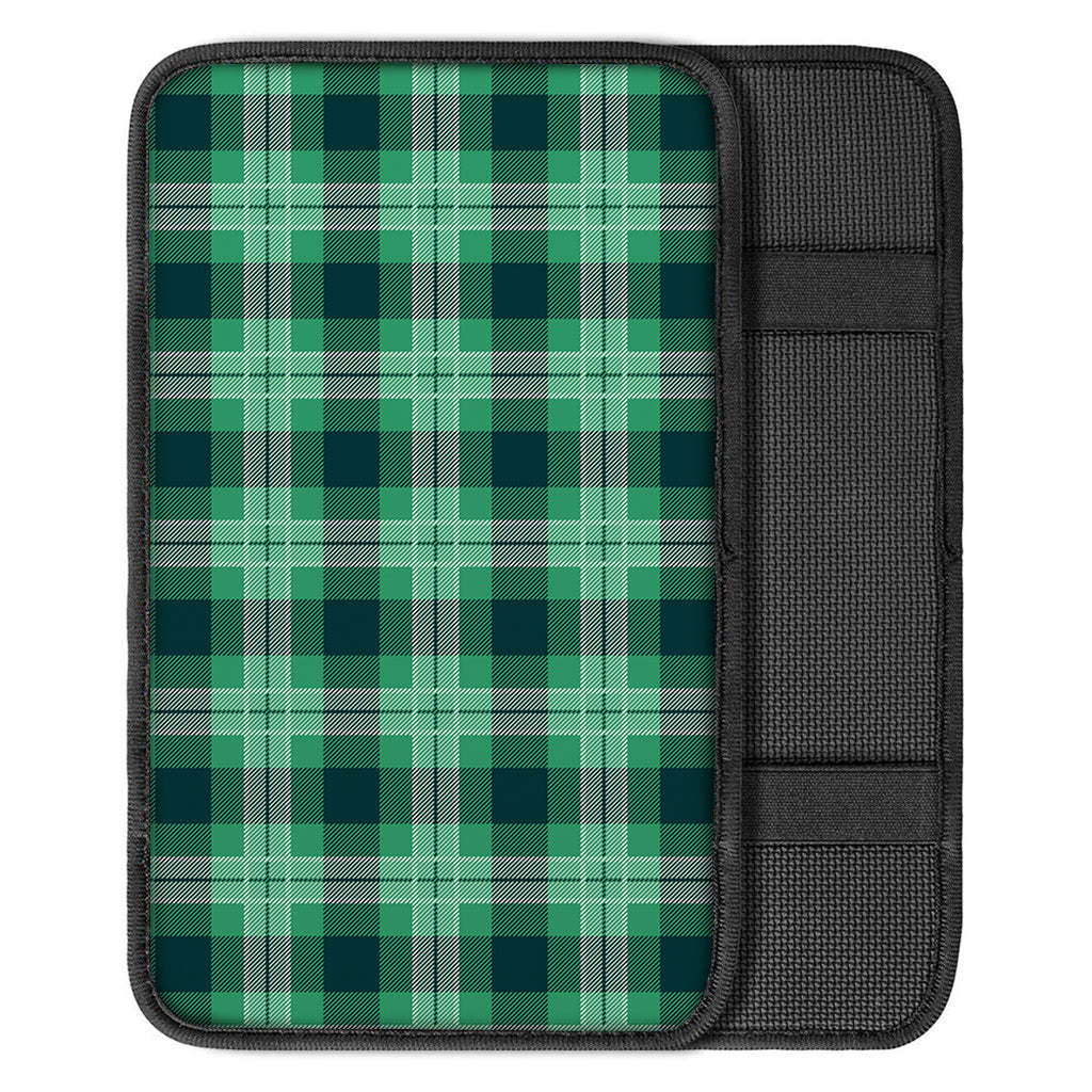 St. Patrick's Day Tartan Print Car Center Console Cover