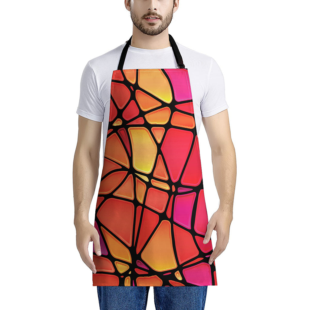 Stained Glass Mosaic Pattern Print Apron