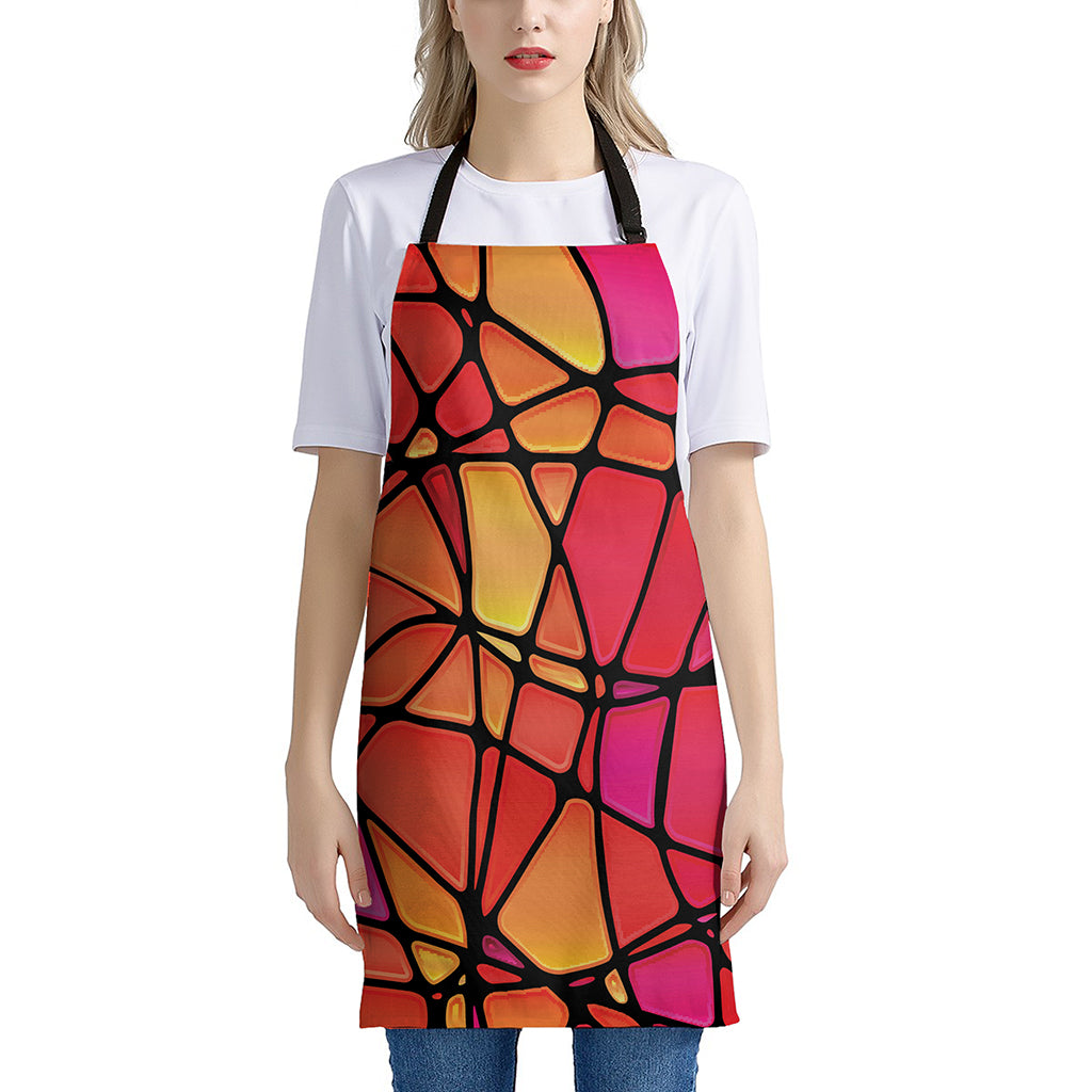 Stained Glass Mosaic Pattern Print Apron