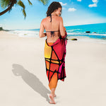 Stained Glass Mosaic Pattern Print Beach Sarong Wrap
