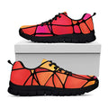 Stained Glass Mosaic Pattern Print Black Running Shoes