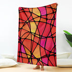 Stained Glass Mosaic Pattern Print Blanket