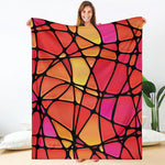 Stained Glass Mosaic Pattern Print Blanket