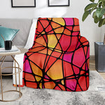 Stained Glass Mosaic Pattern Print Blanket