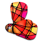 Stained Glass Mosaic Pattern Print Boxing Gloves