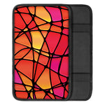 Stained Glass Mosaic Pattern Print Car Center Console Cover