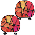 Stained Glass Mosaic Pattern Print Car Headrest Covers