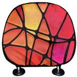 Stained Glass Mosaic Pattern Print Car Headrest Covers