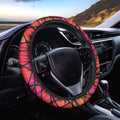 Stained Glass Mosaic Pattern Print Car Steering Wheel Cover