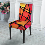 Stained Glass Mosaic Pattern Print Dining Chair Slipcover
