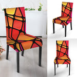 Stained Glass Mosaic Pattern Print Dining Chair Slipcover