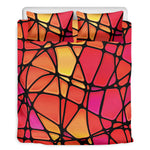 Stained Glass Mosaic Pattern Print Duvet Cover Bedding Set