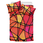 Stained Glass Mosaic Pattern Print Duvet Cover Bedding Set