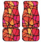 Stained Glass Mosaic Pattern Print Front and Back Car Floor Mats