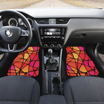 Stained Glass Mosaic Pattern Print Front and Back Car Floor Mats