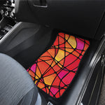 Stained Glass Mosaic Pattern Print Front and Back Car Floor Mats