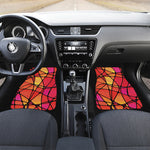 Stained Glass Mosaic Pattern Print Front Car Floor Mats