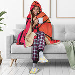 Stained Glass Mosaic Pattern Print Hooded Blanket