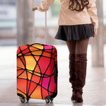Stained Glass Mosaic Pattern Print Luggage Cover