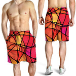Stained Glass Mosaic Pattern Print Men's Shorts