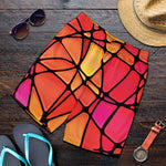 Stained Glass Mosaic Pattern Print Men's Shorts