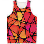 Stained Glass Mosaic Pattern Print Men's Tank Top