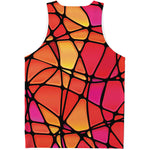 Stained Glass Mosaic Pattern Print Men's Tank Top
