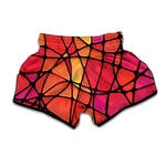 Stained Glass Mosaic Pattern Print Muay Thai Boxing Shorts