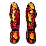 Stained Glass Mosaic Pattern Print Muay Thai Shin Guard