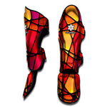 Stained Glass Mosaic Pattern Print Muay Thai Shin Guard