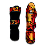 Stained Glass Mosaic Pattern Print Muay Thai Shin Guard