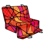 Stained Glass Mosaic Pattern Print Pet Car Back Seat Cover