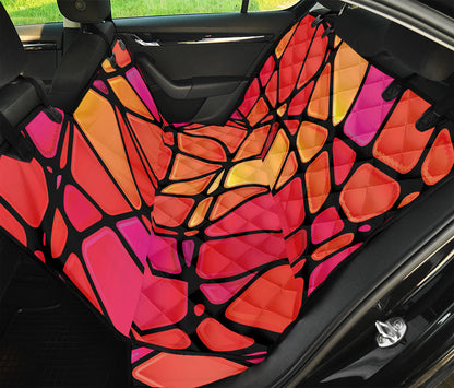 Stained Glass Mosaic Pattern Print Pet Car Back Seat Cover