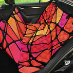 Stained Glass Mosaic Pattern Print Pet Car Back Seat Cover