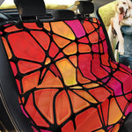 Stained Glass Mosaic Pattern Print Pet Car Back Seat Cover