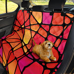 Stained Glass Mosaic Pattern Print Pet Car Back Seat Cover