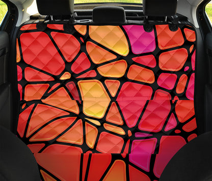 Stained Glass Mosaic Pattern Print Pet Car Back Seat Cover