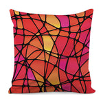 Stained Glass Mosaic Pattern Print Pillow Cover