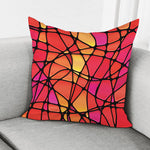 Stained Glass Mosaic Pattern Print Pillow Cover
